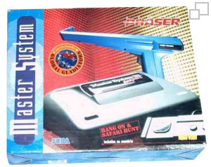 TecToy Master System III Compact Hang-On / Safari Hunt / Global Gladiators / Lightphaser Box [Brazil]